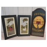 2 Warren Kimball prints & welcome sign