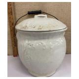 Stoneware slop pot w/ lid
