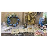 Green tub of households - ship art, wreath,