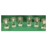 Set of 6 retro highball glasses w/ carriages