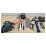 Tools, drills, saw, multi meters