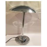 MCM chrome lamp w/ dome shade