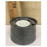 Pewter inkwell