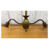 Brass hanging light approx 36" tall