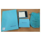 Tiffany stationary and leather bag
