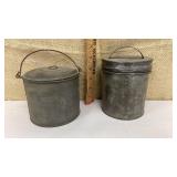 Tin berry bucket & canister