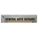 Tin general auto repairs sign 36"6"