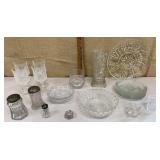 Box of pretty clear glass serverware