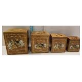 Wooden retro canister set