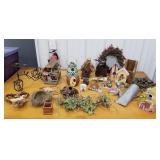 Bird houses, wine holder, bird nest, wreaths, etc