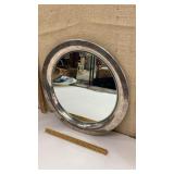 Heavy silver tray mirror