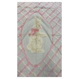 Sweet childs Chenille blanket w/ rabbit - approx