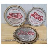 3 Pepsi-Cola lids
