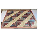 Beautiful lap quilt w/ hearts