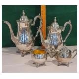 2 Oneida coffee pots w/creamer and sugar