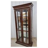 2 door glass curio cabinet 38"14"79"