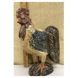 Rustic wooden rooster