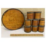 Nice wooden spice box w/ spices