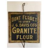 J.G. Davis Co. Granite Flour advertising