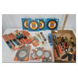 Grinding wheels, files, wire wheels, screw