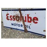 Essolube motor oil porcelain sign 72"32"