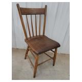 Early plank seat chair