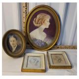 4 pics - pretty lady, 2 kids, man