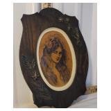 Nice oak frame - pretty lady