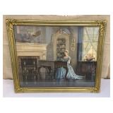 M. Ditlef framed print Girl in a blue dress