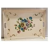 PINK Toleware tray 22x16 - pic looks white
