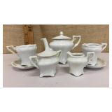 Miniature ironstone(?) tea set