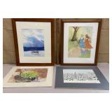 4 piece art signed Darragh