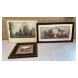 3 piece art - floral, Lawrencville School,