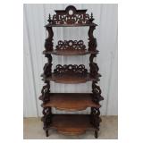 Walnut what not shelf 35"11"65"