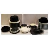 Vintage hats and hat box
