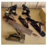 Block planes, punches, nut cracker, rolling pin