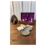 Last rites box & framed photo w/ Saint