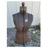 Dress form with cast iron base