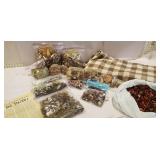 tub of fresh potpourri & large country tablecloth