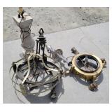 Hanging light parts and concrete lamp