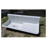 Farmhouse sink with drainboard 60"22"