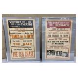 Pair of Victory Theatre retro cardboard movie