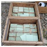 2 crates RETRO green tile 4¼"x4¼"
