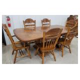 Table 6 chairs, 2 leaves, opens to 83"41"30"