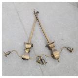 2 brass hanging lights