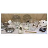 Stemware, cake set, tureen, platters, China etc