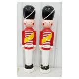 2 soldiers Christmas Blow molds - works