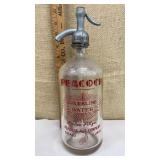 Peacock siphon-seltzer bottle - Chicago