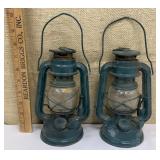 Pair of mini barn lanterns