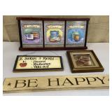 Household kitchen related signs